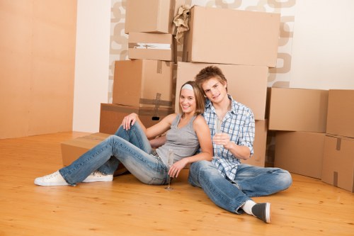 Packed household items stored safely in a unit