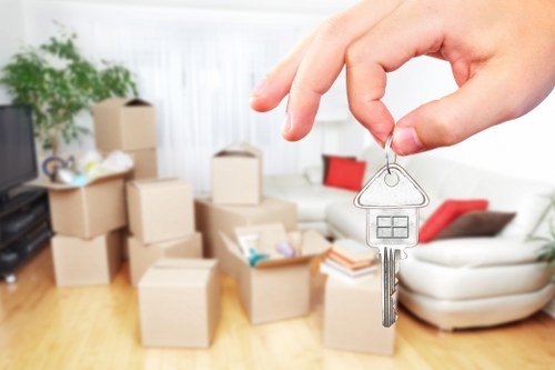 Household removals and storage in Woodsidepark during a home move with furniture protection