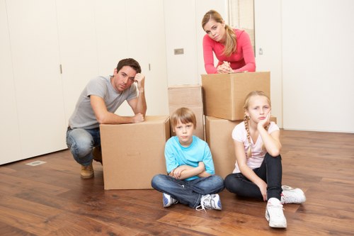 Careful packing and labeling for flat removals in Woodsidepark