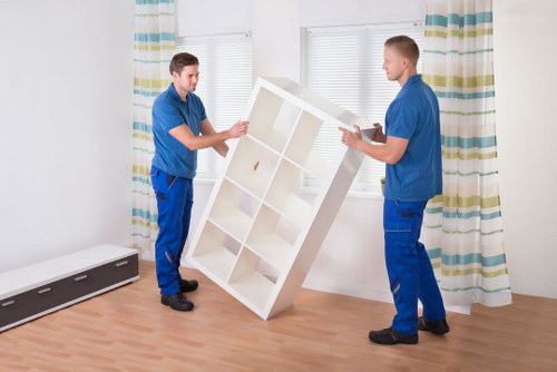 Professional removals and storage in Woodsidepark with packed items ready for transport