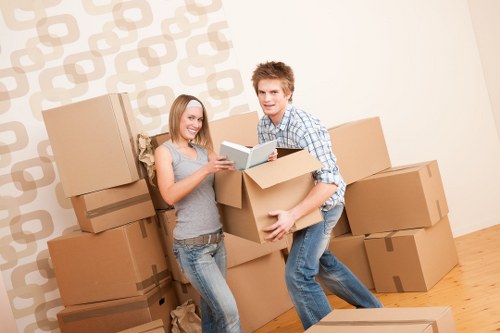 Careful loading of furniture for a small removals service in Woodsidepark